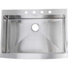 Stylebuilt 33 In. x 25 In. x 8 In. Single Bowl Curved Front Apron Farm Kitchen Sink Image 3