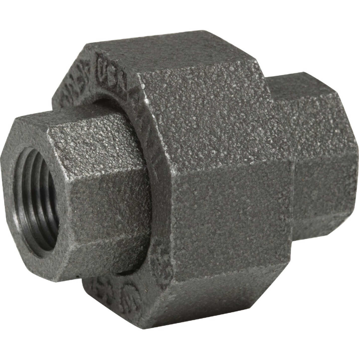 Anvil 2 In. Ground Joint Malleable Black Iron Union Image 1