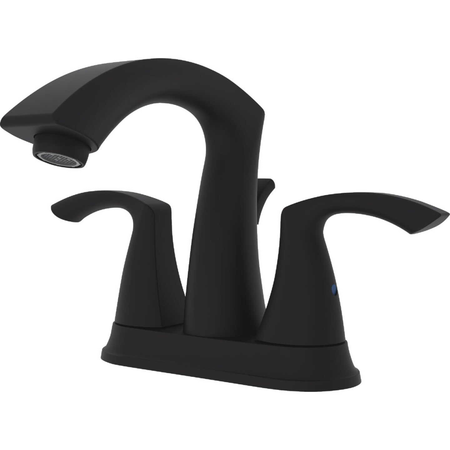 Compass Manufacturing 3280MB Brookfield Matte Black 2-Handle Bathroom Faucet With Popup Image 1