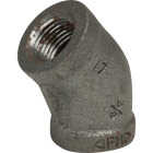 Anvil 1/2 In. 45 Deg. Malleable Black Iron Elbow (1/8 Bend) Image 1