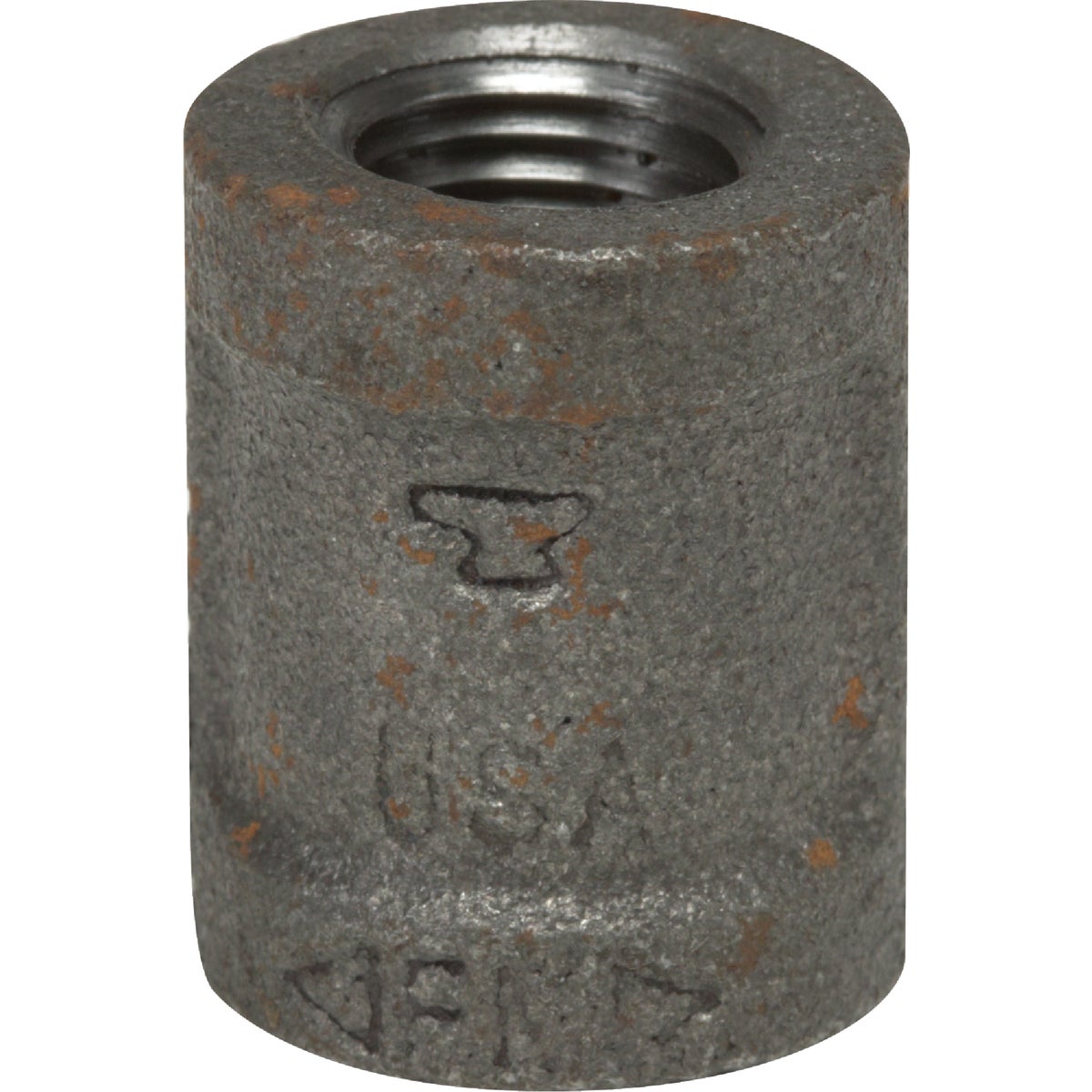 Anvil 1 In. Malleable Black Iron Standard Merchant Coupling Image 1