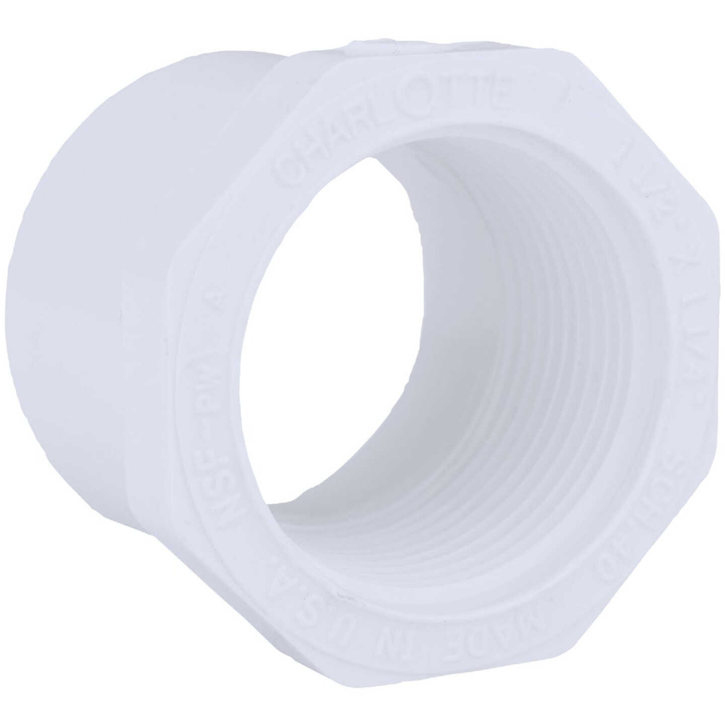 Charlotte Pipe 1-1/2 In. SPG x 1-1/4 In. FPT Schedule 40 PVC Bushing Image 1