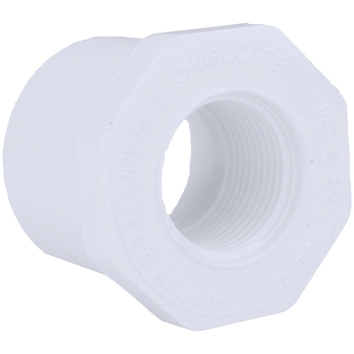 Charlotte Pipe 1-1/4 In. SPG x 3/4 In. FPT Schedule 40 PVC Bushing Image 1