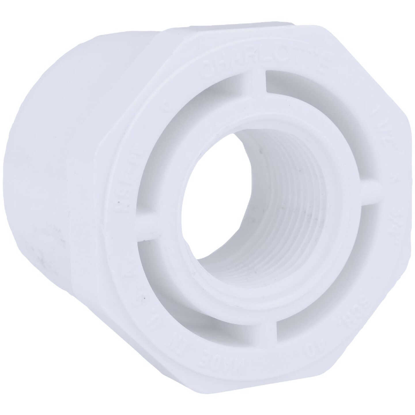 Charlotte Pipe 1-1/2 In. SPG x 3/4 In. FPT Schedule 40 PVC Bushing Image 1