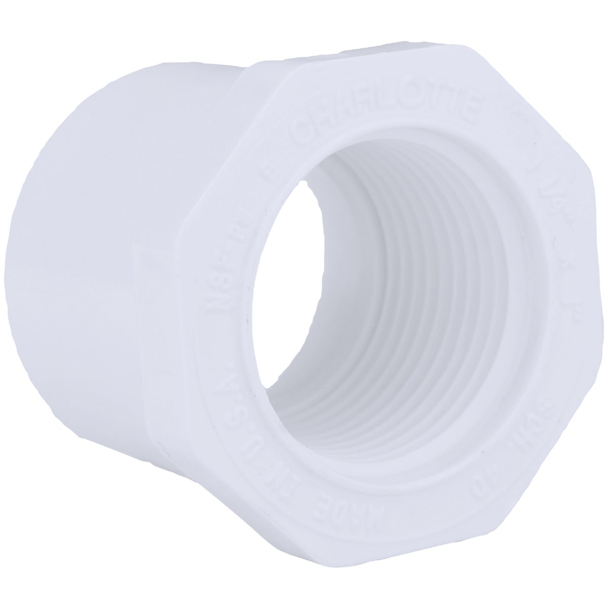 Charlotte Pipe 1-1/4 In. SPG x 1 In. FPT Schedule 40 PVC Bushing Image 1