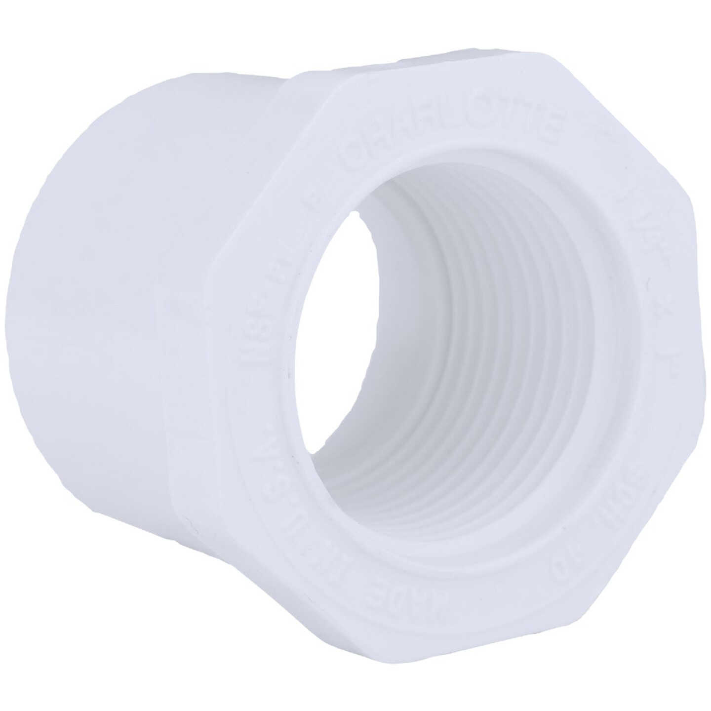Charlotte Pipe 1-1/4 In. SPG x 1 In. FPT Schedule 40 PVC Bushing Image 1