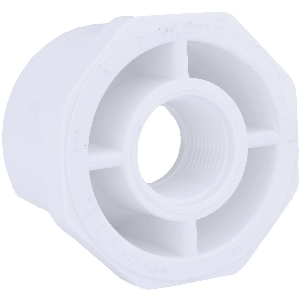 Charlotte Pipe 2 In. SPG x 3/4 In. FPT Schedule 40 PVC Bushing Image 1