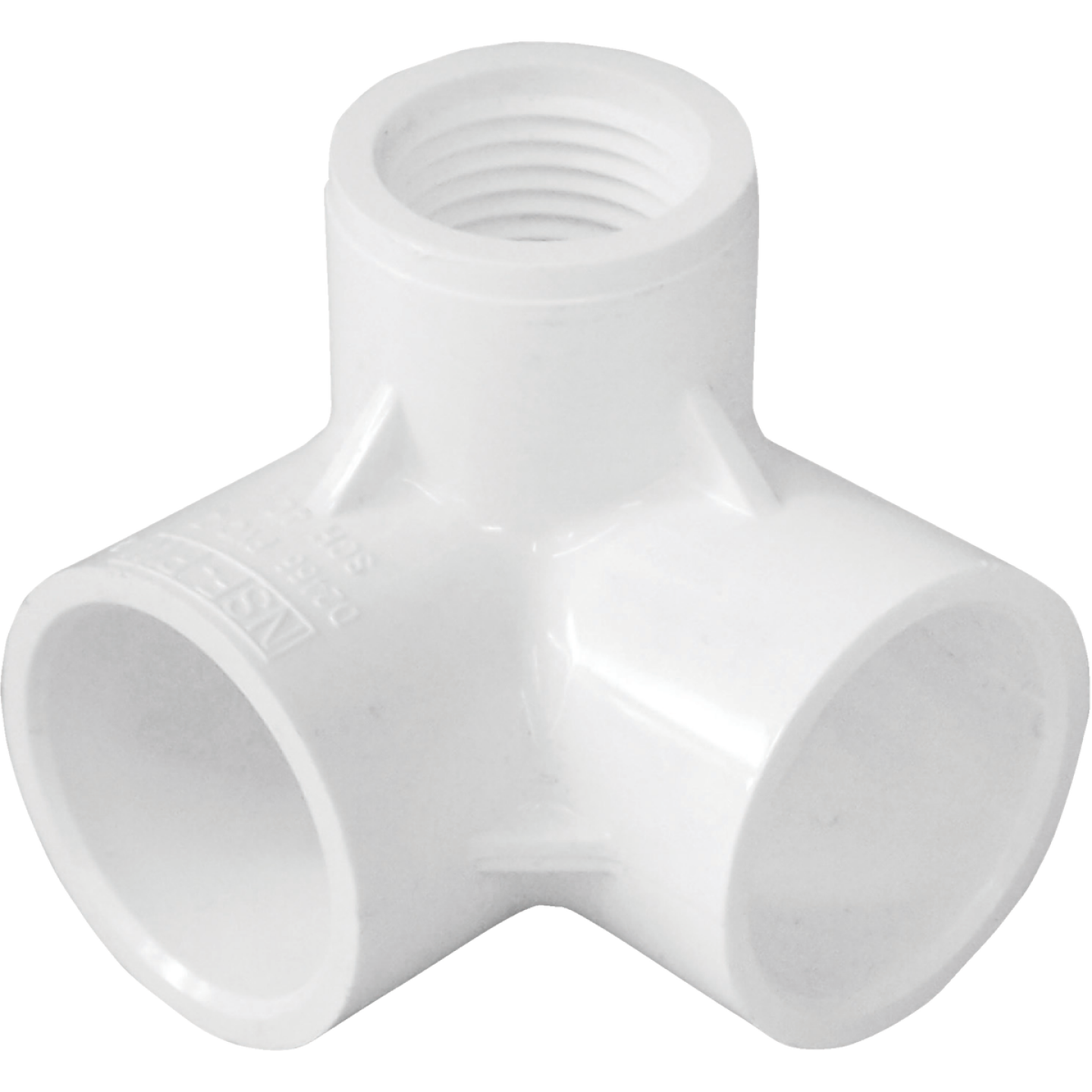 Charlotte Pipe 3/4 In. x 3/4 In. Slip x 1/2 In. Female Schedule 40 90 Deg. PVC Elbow with Side Inlet (1/4 Bend) Image 1