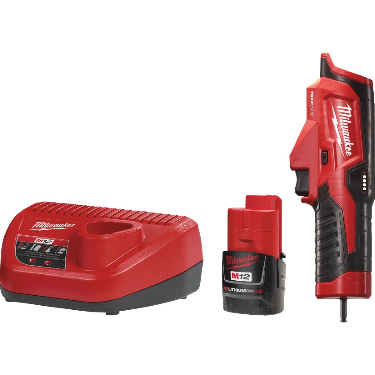 Milwaukee M12 TRAPSNAKE 6 Ft. Cable Driver Kit with Battery & Charger