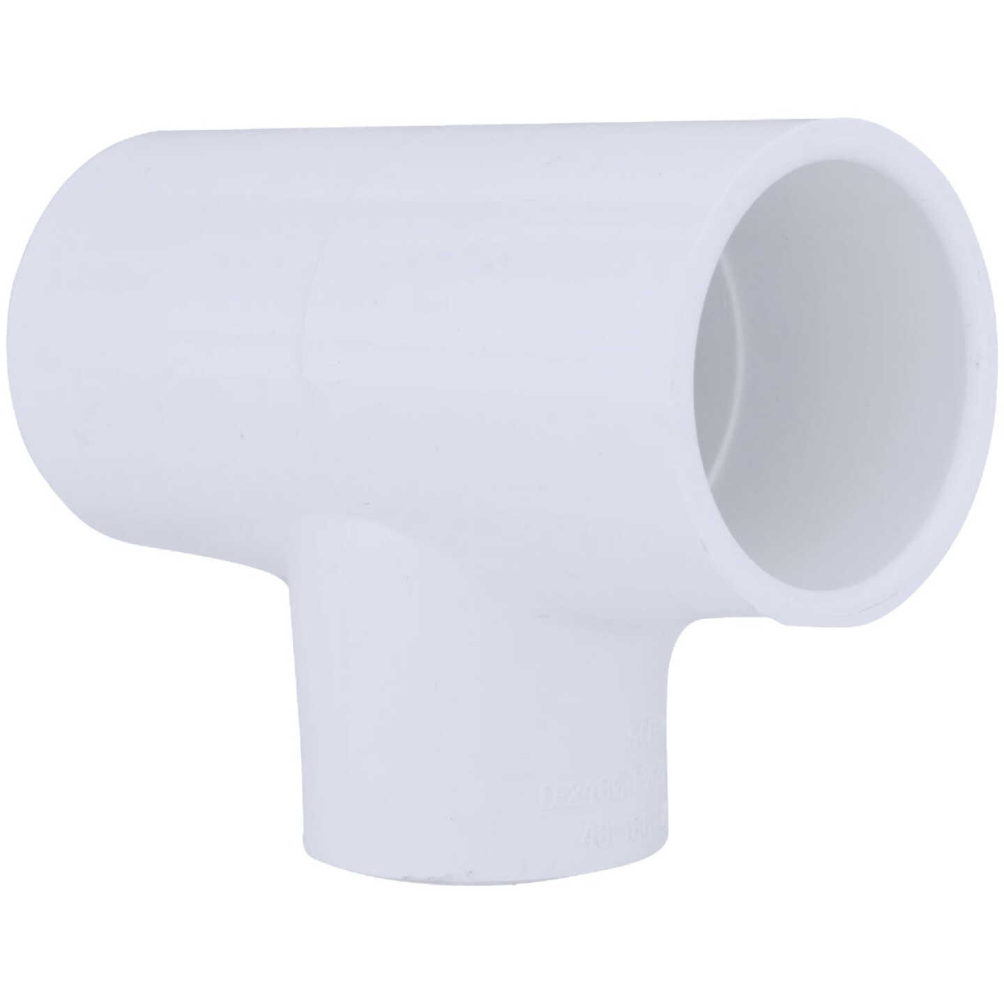 Charlotte Pipe 1-1/4 In. A x 1-1/4 In. B x 1 In. C Schedule 40 Pressure Reducing PVC Tee Image 1