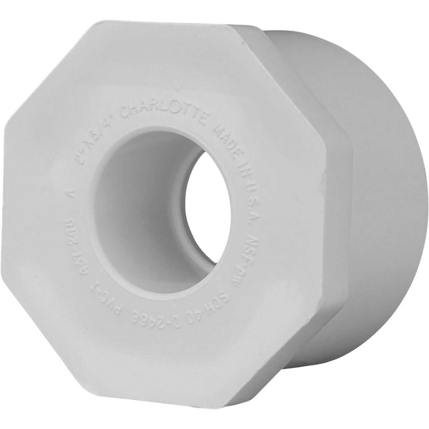 Charlotte Pipe 2 In. SPG x 3/4 In. Slip Schedule 40 PVC Bushing Image 1