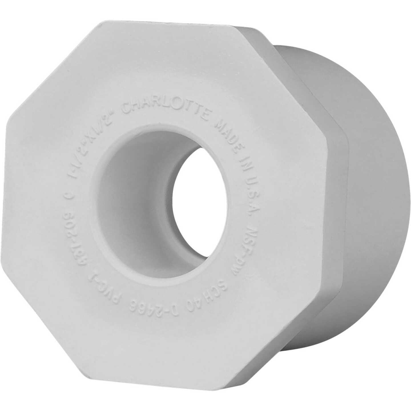 Charlotte Pipe 1-1/2 In. SPG x 1/2 In. Slip Schedule 40 PVC Bushing Image 1