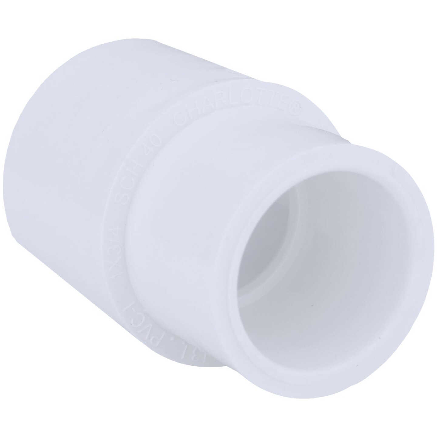 Charlotte Pipe 1 In. X 3/4 In. Sch. 40 Slip X Slip Reducing PVC Coupling Image 1