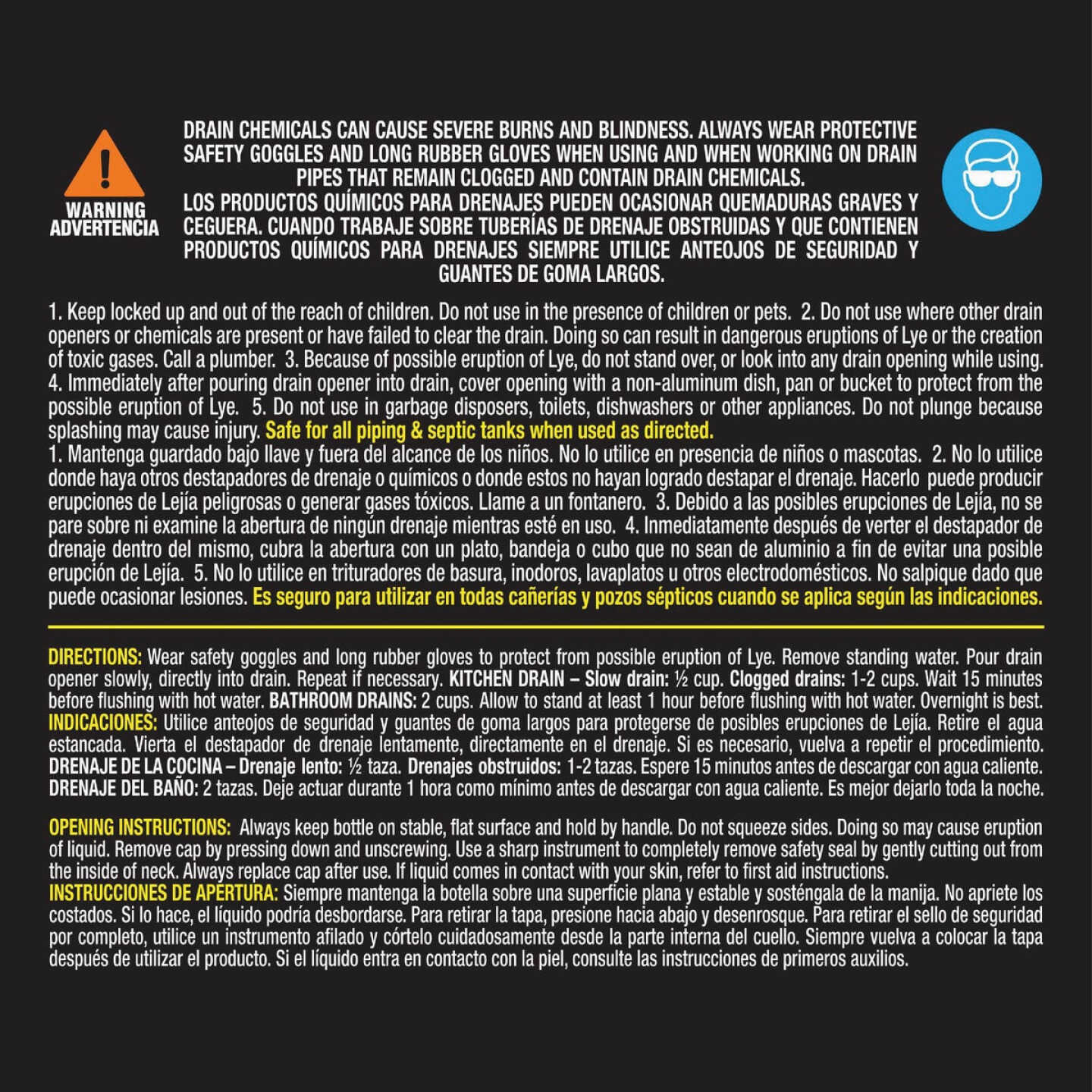 Instant Power Hair & Grease 1 Gal. Liquid Drain Opener Image 3