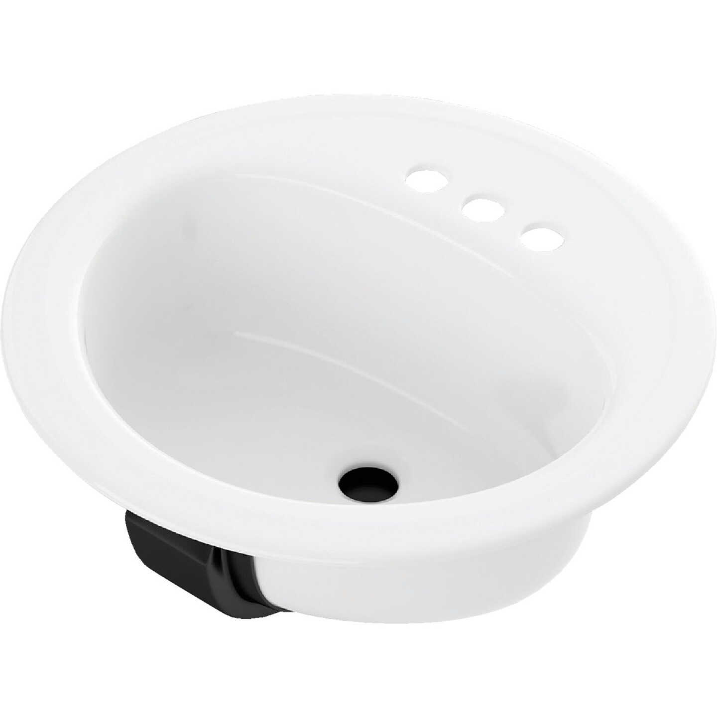 Bootz Azalea Oval Drop-In Bathroom Sink in White Image 1
