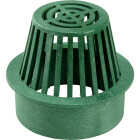 NDS 6 In. Green Structural Foam Polyethylene Atrium Drain Grate Image 1