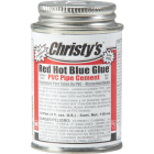 Christy's 4 Oz. Low VOC Red Hot Blue Glue PVC Cement Image 1