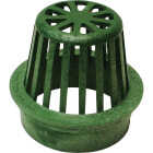 NDS 4 In. Green Structural Foam Polyethylene Atrium Drain Grate Image 1