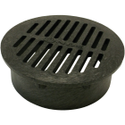 NDS 6 In. Black PVC Round Grate Image 1