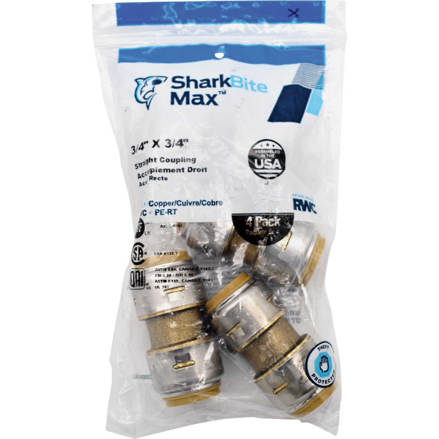 SharkBite 3/4 In. Push-to-Connect Straight Brass Coupling (4-Pack) Image 6