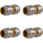 SharkBite 3/4 In. Push-to-Connect Straight Brass Coupling (4-Pack) Image 1