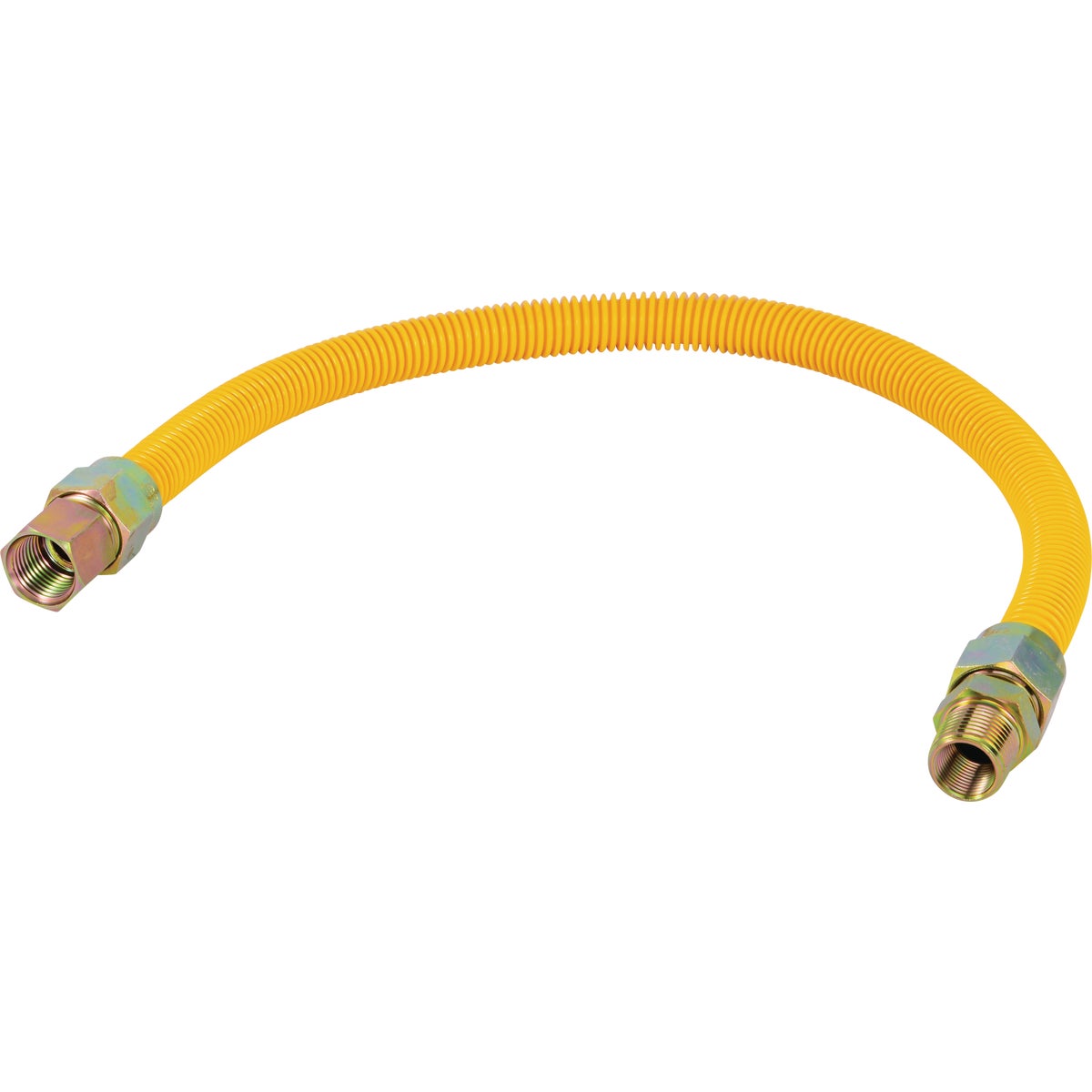 Eastman 5/8 In. OD x 24 In. 1/2 In. FIP x 1/2 In. MIP (Tapped 3/8 In. FIP) Coated Stainless Steel Gas Connector Image 2