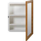 Zenith Oak 16.13 in W x 21.75 in H x 4.5 in D Single Mirror Surface/Recess Mount Framed Medicine Cabinet Image 4