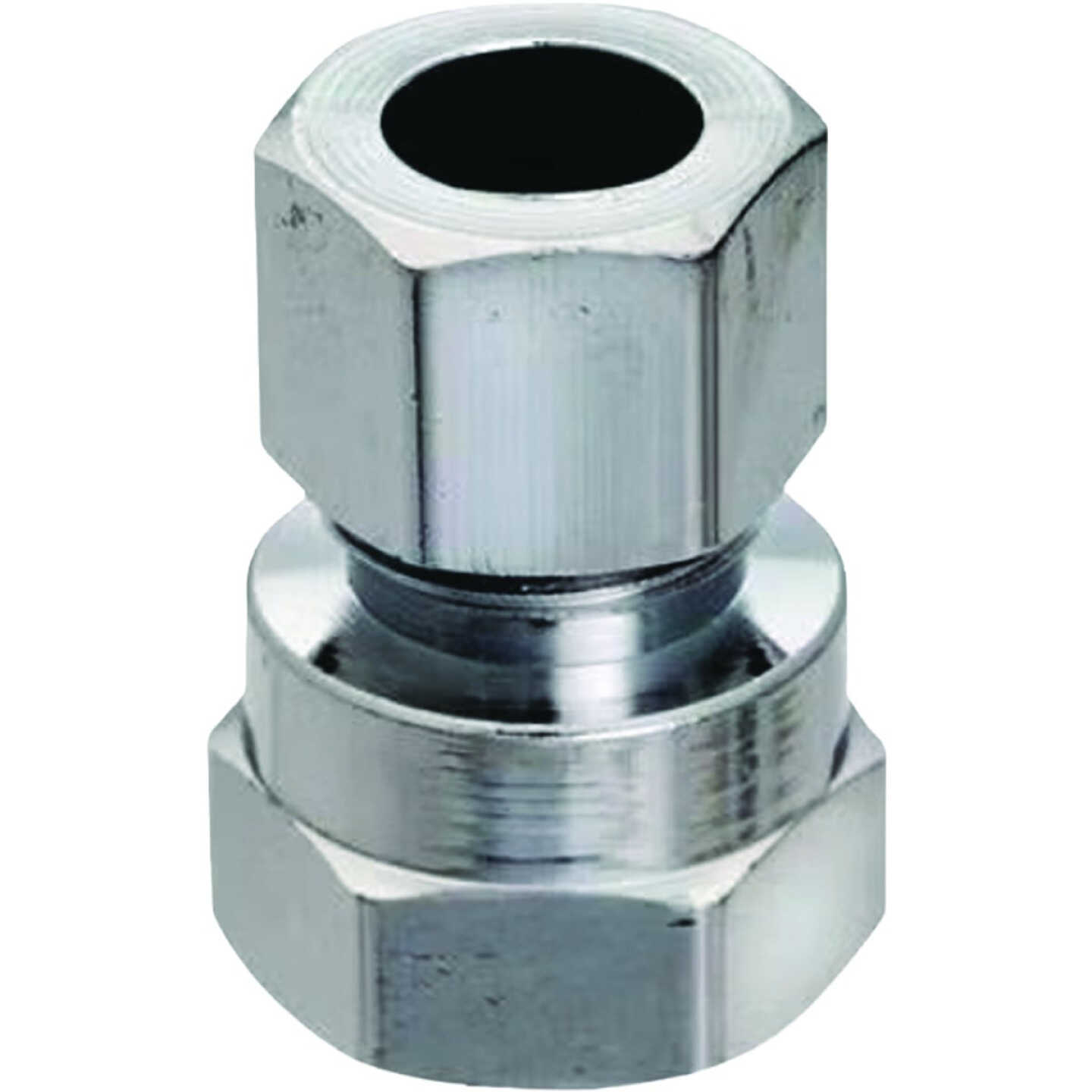 Plumb Pak Brass 3/8 In. FPT x 3/8 In. OD Compression Straight Connector Image 1