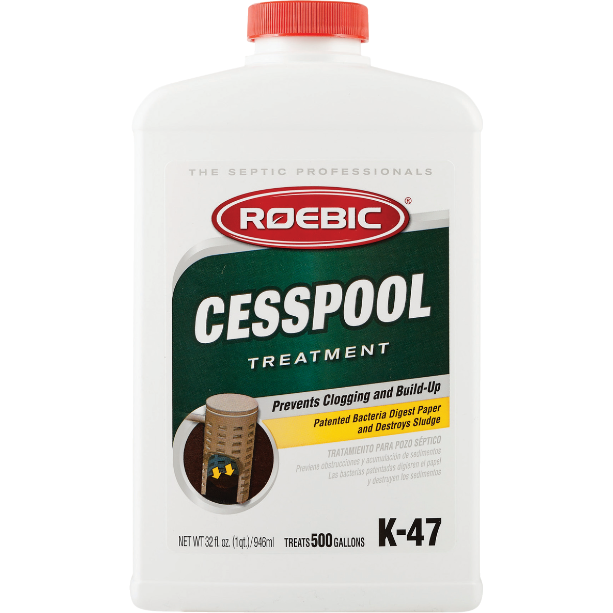 Roebic K-47 1 Qt. Cesspool and Septic Tank Treatment