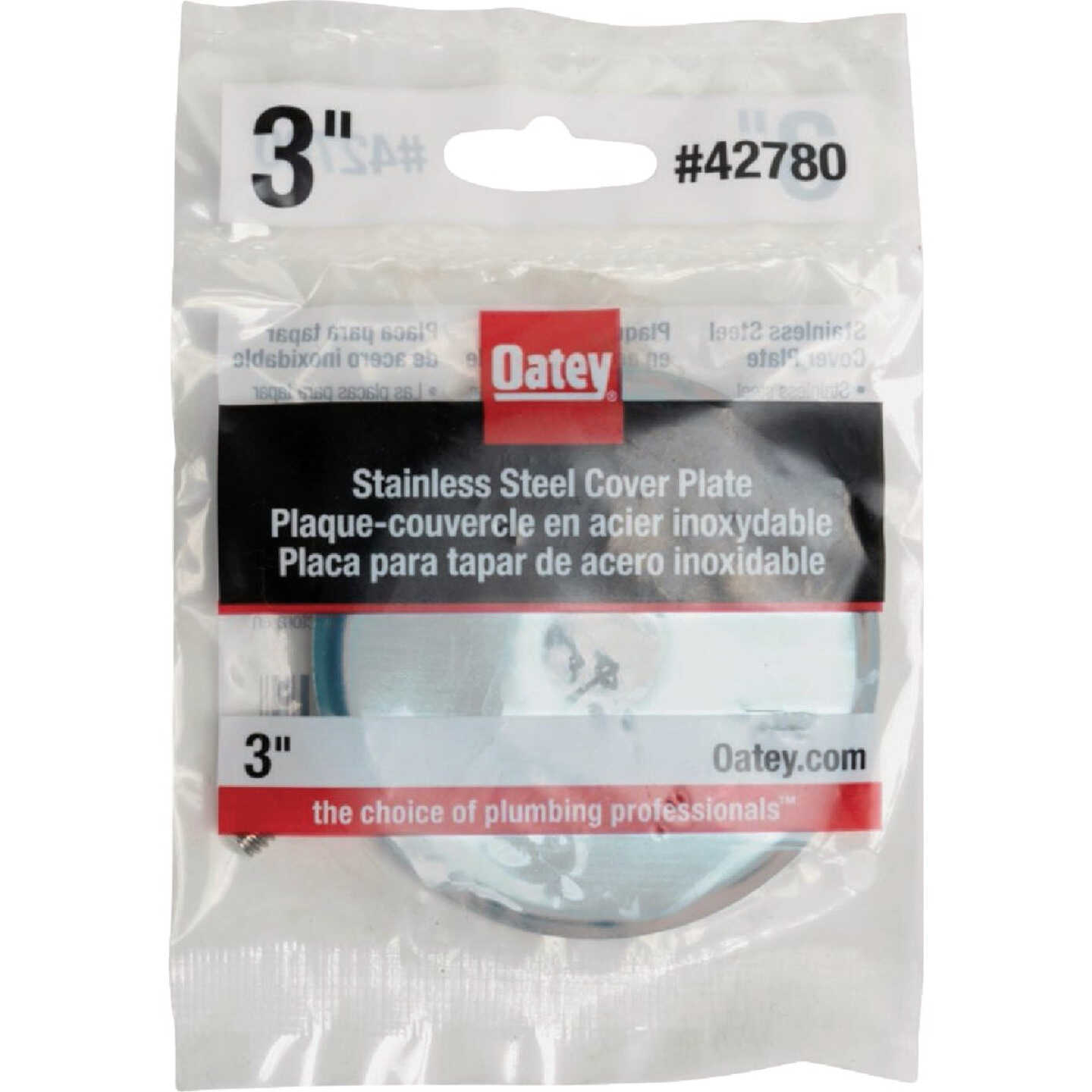 Oatey 3 In. Stainless Steel Cover Plate Image 3