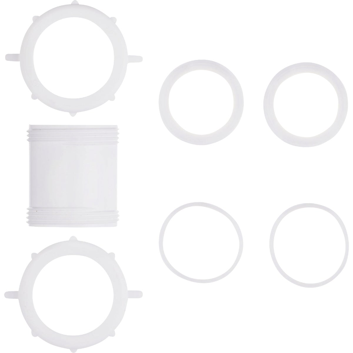 Do it Best 1-1/2 In. White Plastic Straight Extension Coupling Image 5