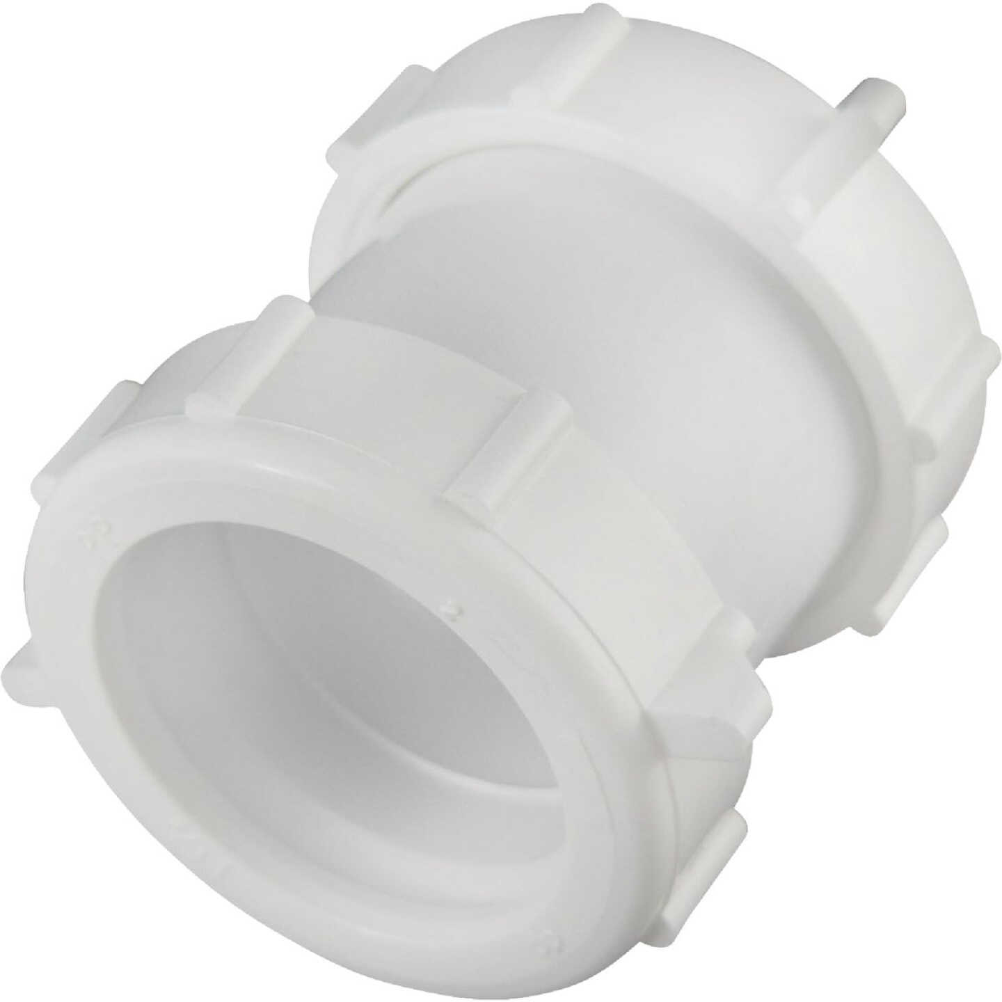 Do it Best 1-1/2 In. White Plastic Straight Extension Coupling Image 1