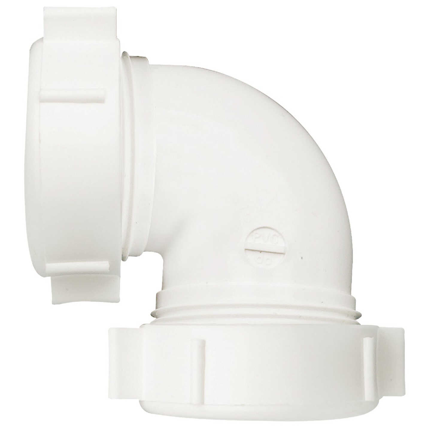 Do it Best 1-1/2 In. White PVC 90 Degree Elbow Coupling Image 1
