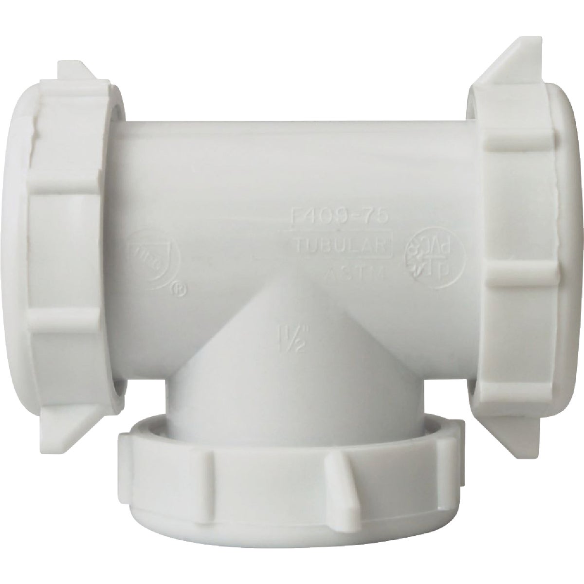 Do it Best 1-1/2 In. White PVC Three-Way Coupling Tee Image 3