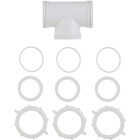 Do it Best 1-1/2 In. White PVC Three-Way Coupling Tee Image 1