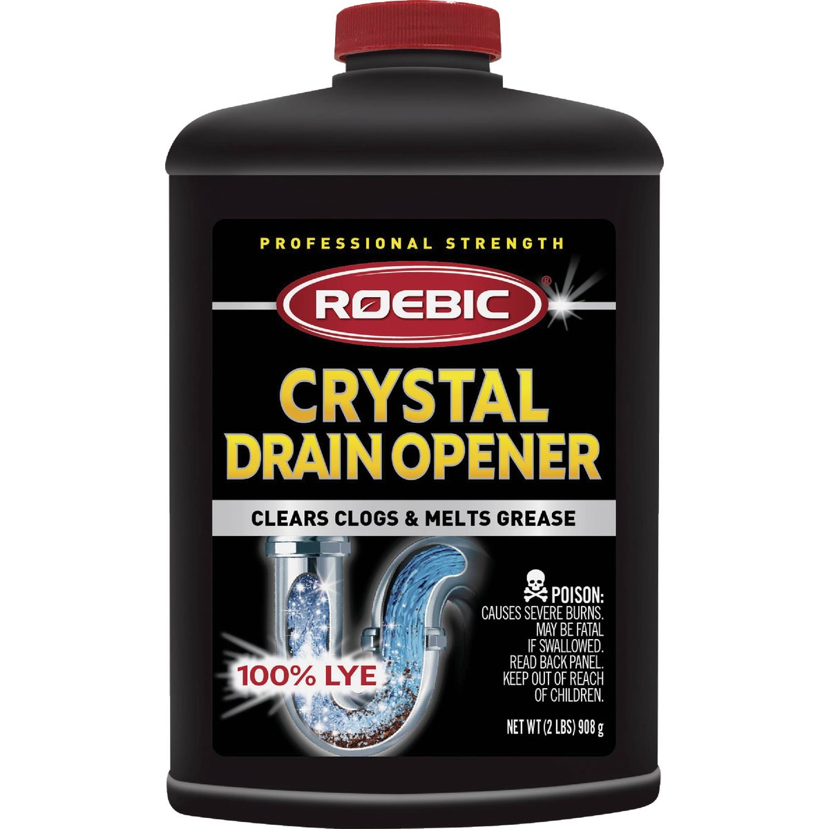 Roebic 100% Lye Crystal Drain Opener