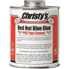 Christy's 32 Oz. Low VOC Red Hot Blue Glue PVC Cement Image 1