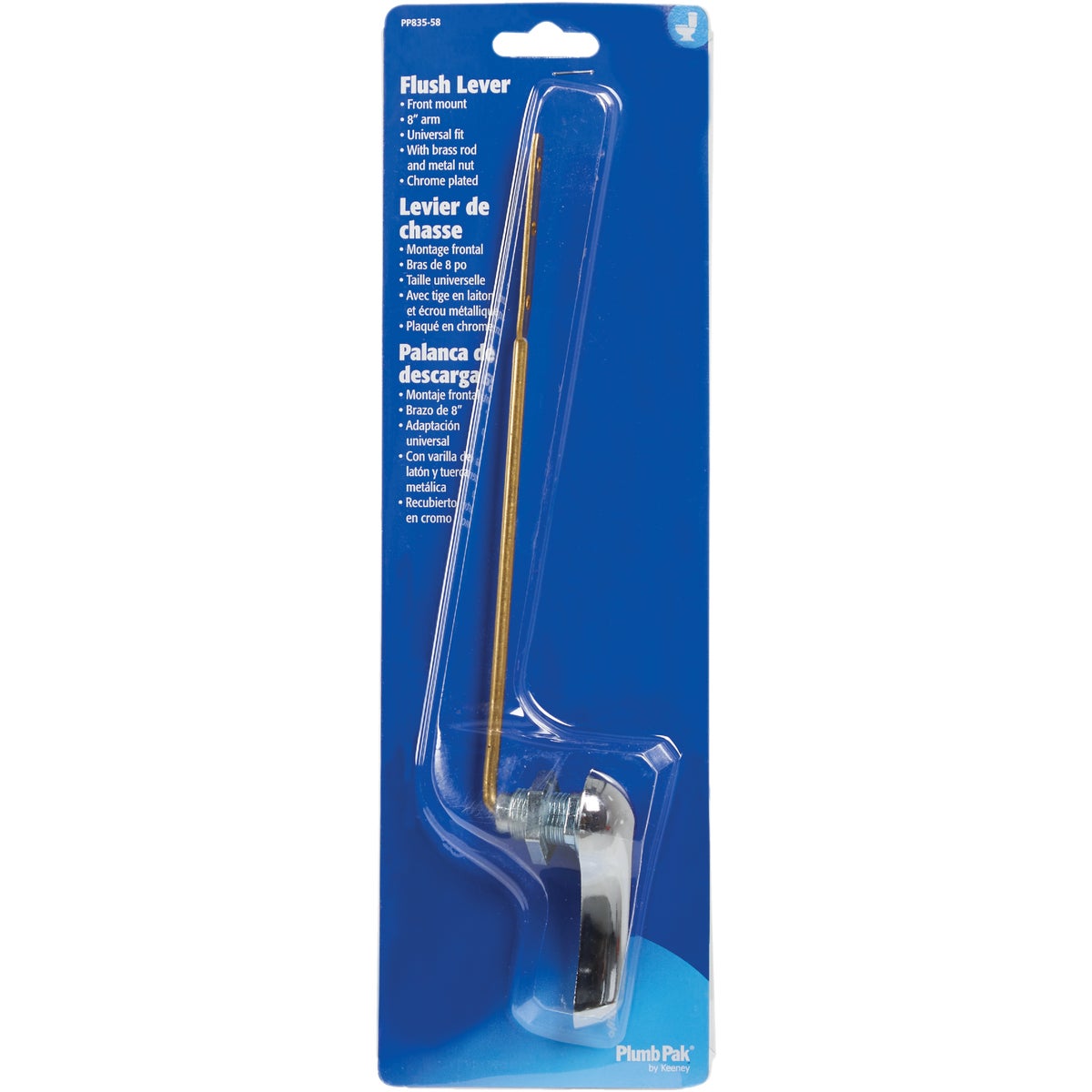 Plumb Pak Chrome Tank Lever with Metal Arm Image 2