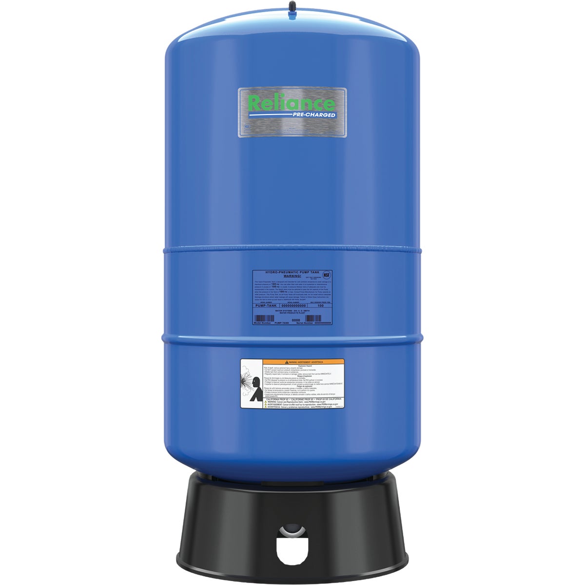 Reliance 20 Gal. Vertical Free-Standing Pressure Tank