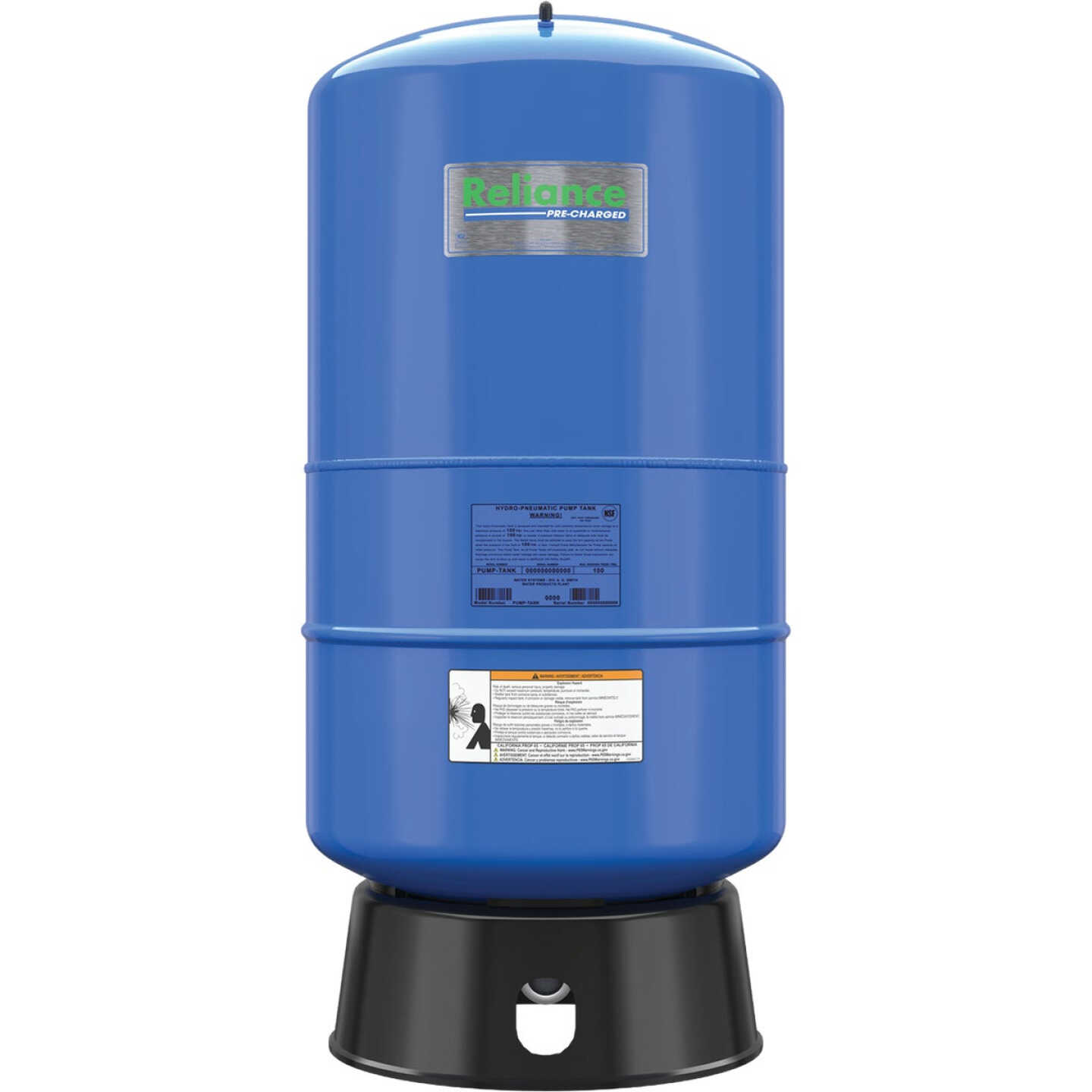 Reliance 20 Gal. Vertical Free-Standing Pressure Tank Image 1