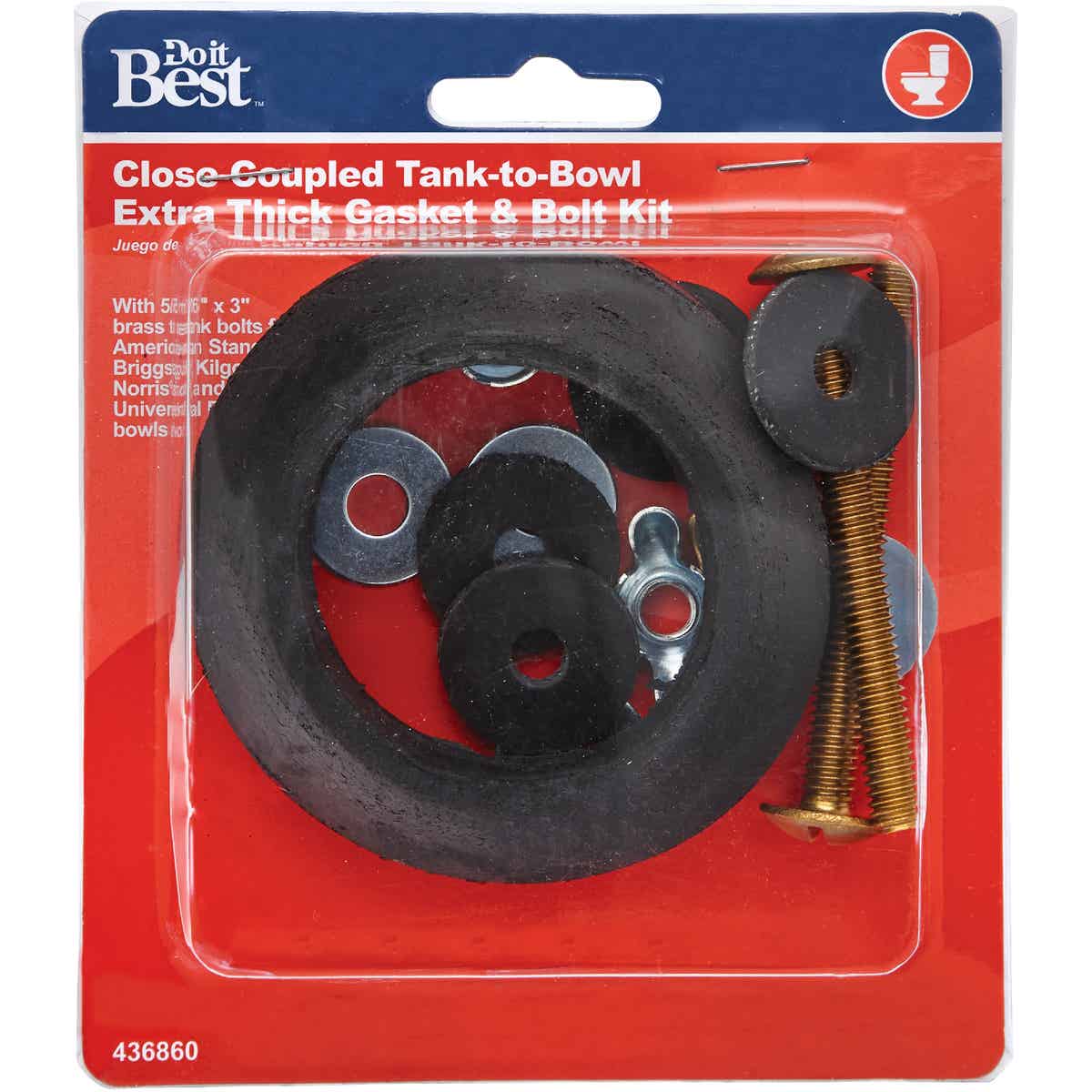 Do it Best Extra Thick Sponge Gasket and Tank Bolt Kit  Image 2