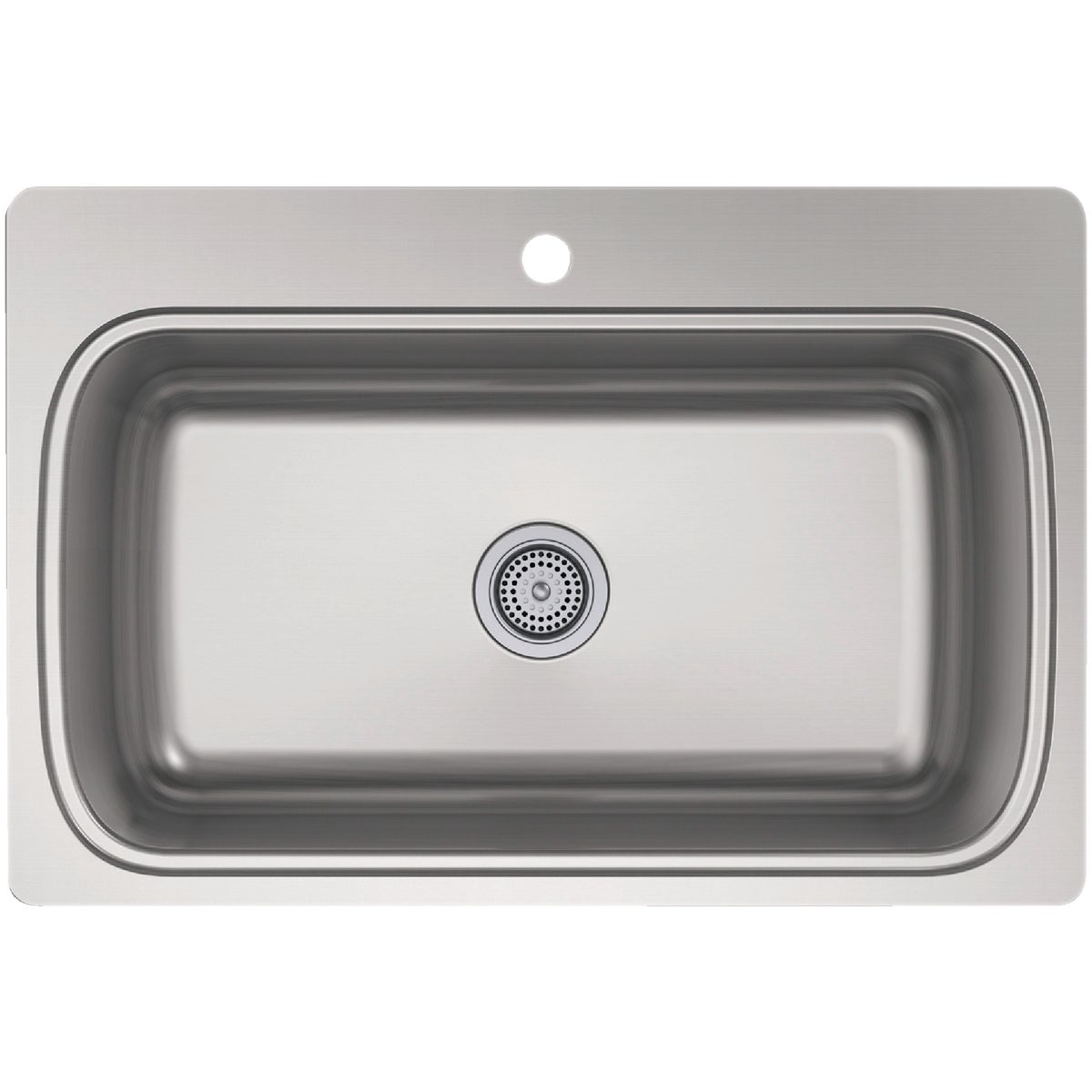 Kohler Verse Single Bowl 33 In. x 22 In. x 9-5/16 In. Deep Stainless Steel Drop-In Kitchen Sink Image 2