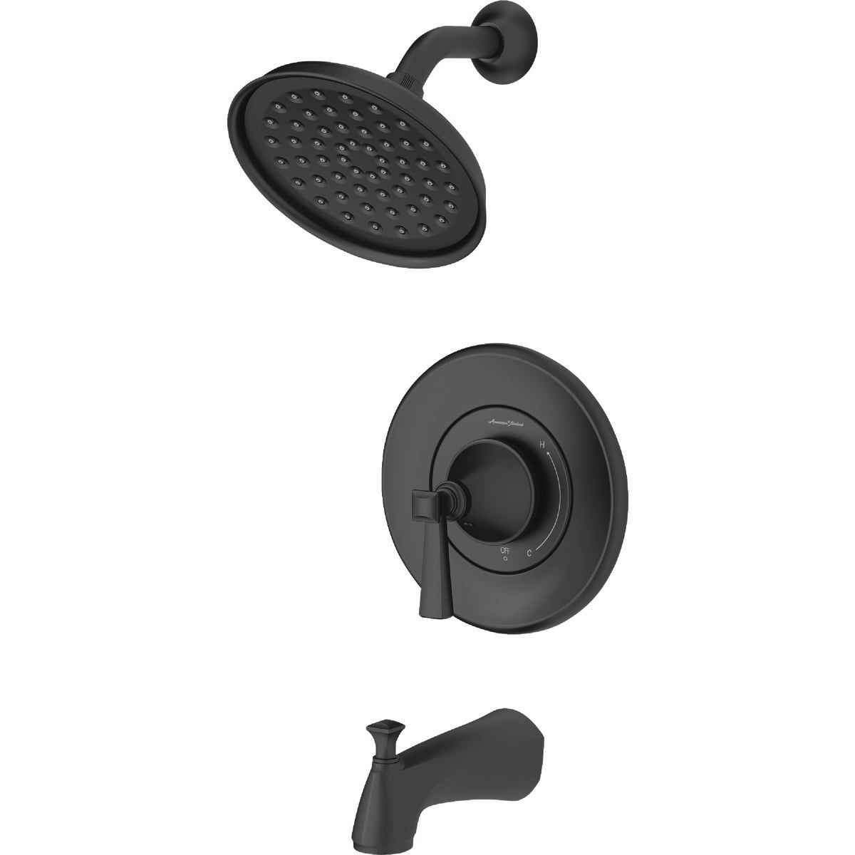 American Standard Glenmere Matte Black Single-Handle Lever Tub & Shower Faucet Image 5