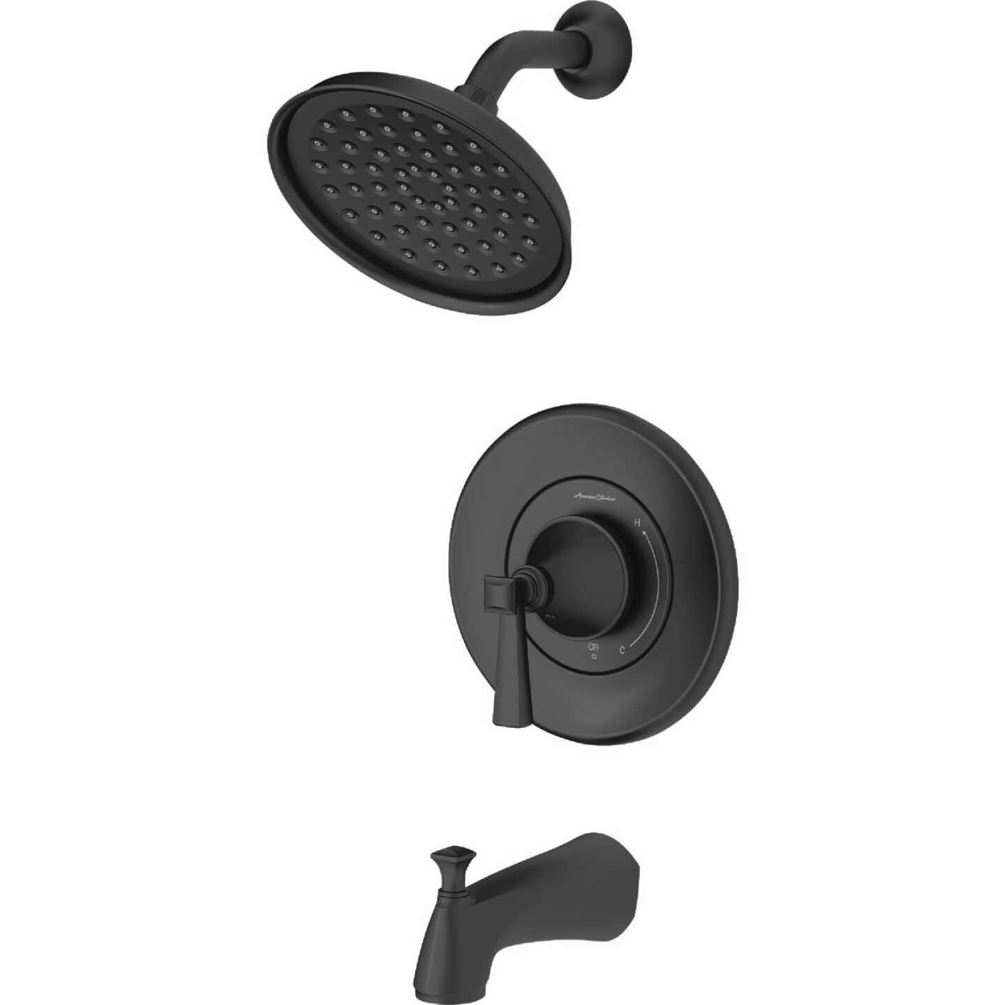 American Standard Glenmere Matte Black Single-Handle Lever Tub & Shower Faucet Image 5