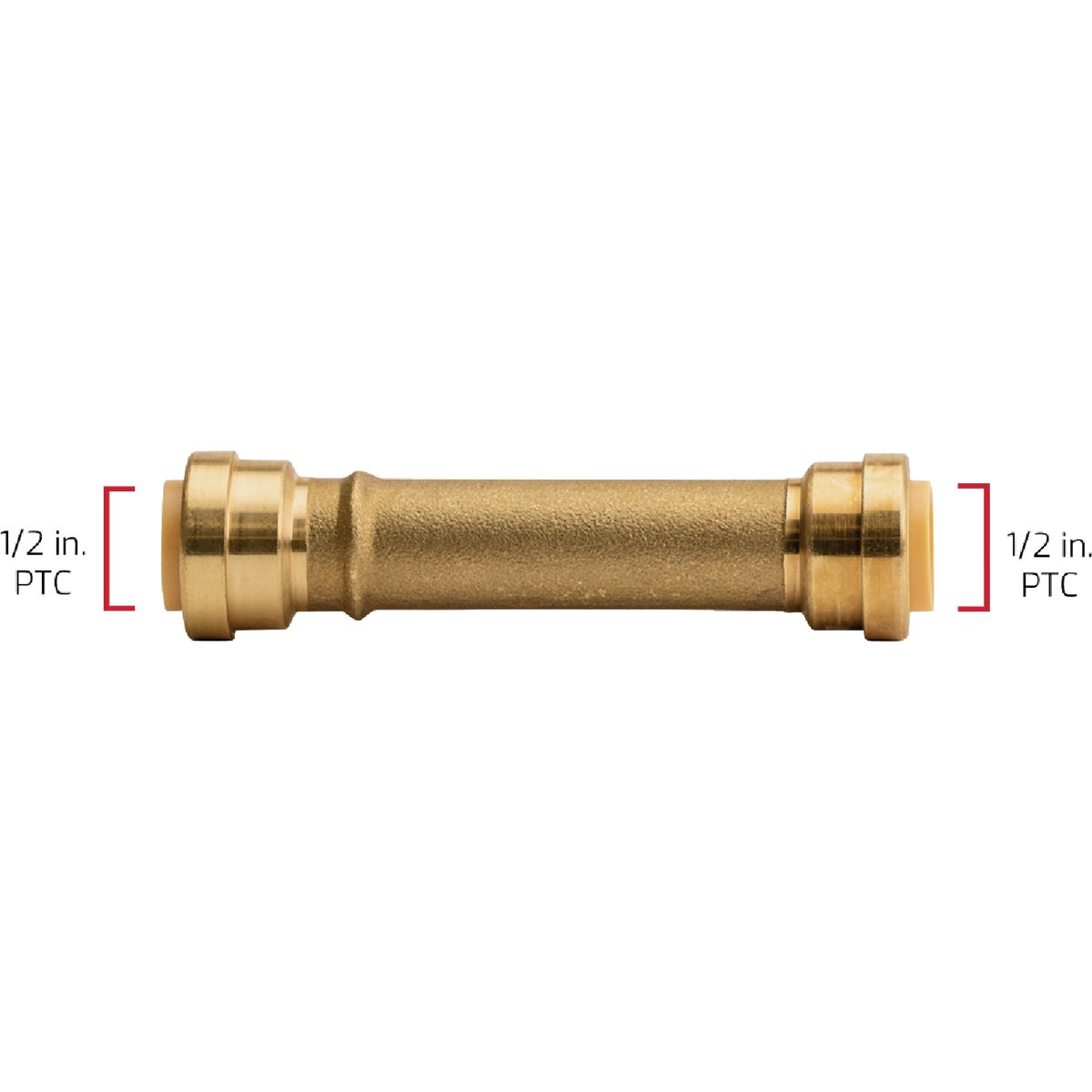 QuickFitting 1/2 In. Push-to-Connect Brass Slip Repair Coupling Image 5