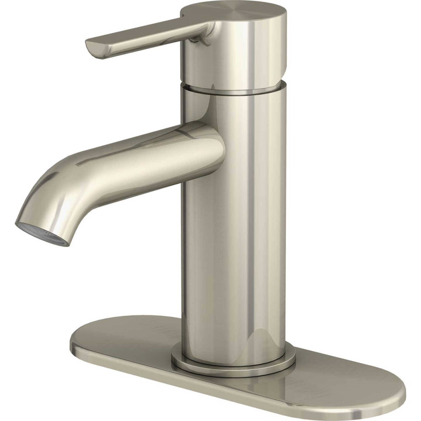 Home Impressions Brushed Nickel 1-Handle Lever 4 In. Centerset Monoblock Bathroom Faucet Image 1