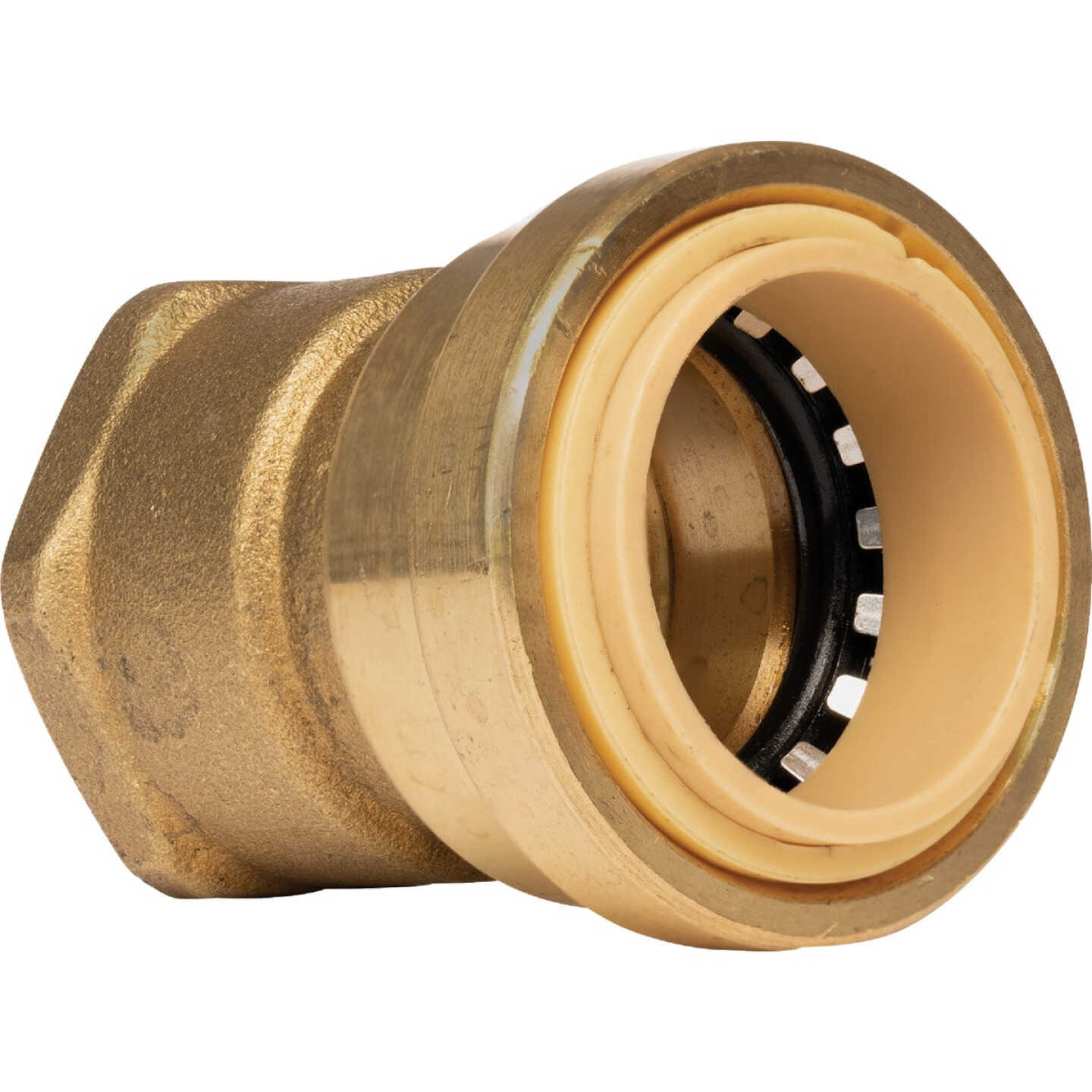 QuickFitting 1 In. Push-to-Connect x 1 In. FNPT Brass Straight Female Adapter Image 1