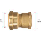 QuickFitting 1 In. Push-to-Connect x 1 In. FNPT Brass Straight Female Adapter Image 5