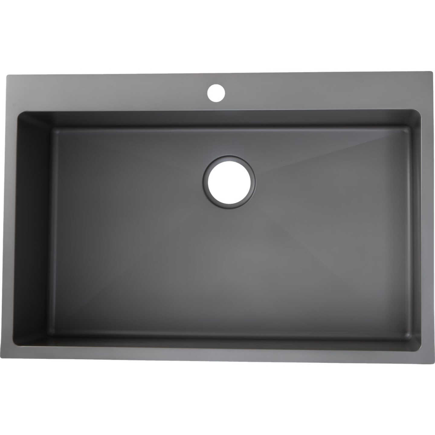 Stylebuilt 33 In. x 22 In. x 9 In. Single Bowl Dual Mount Kitchen Sink Image 3