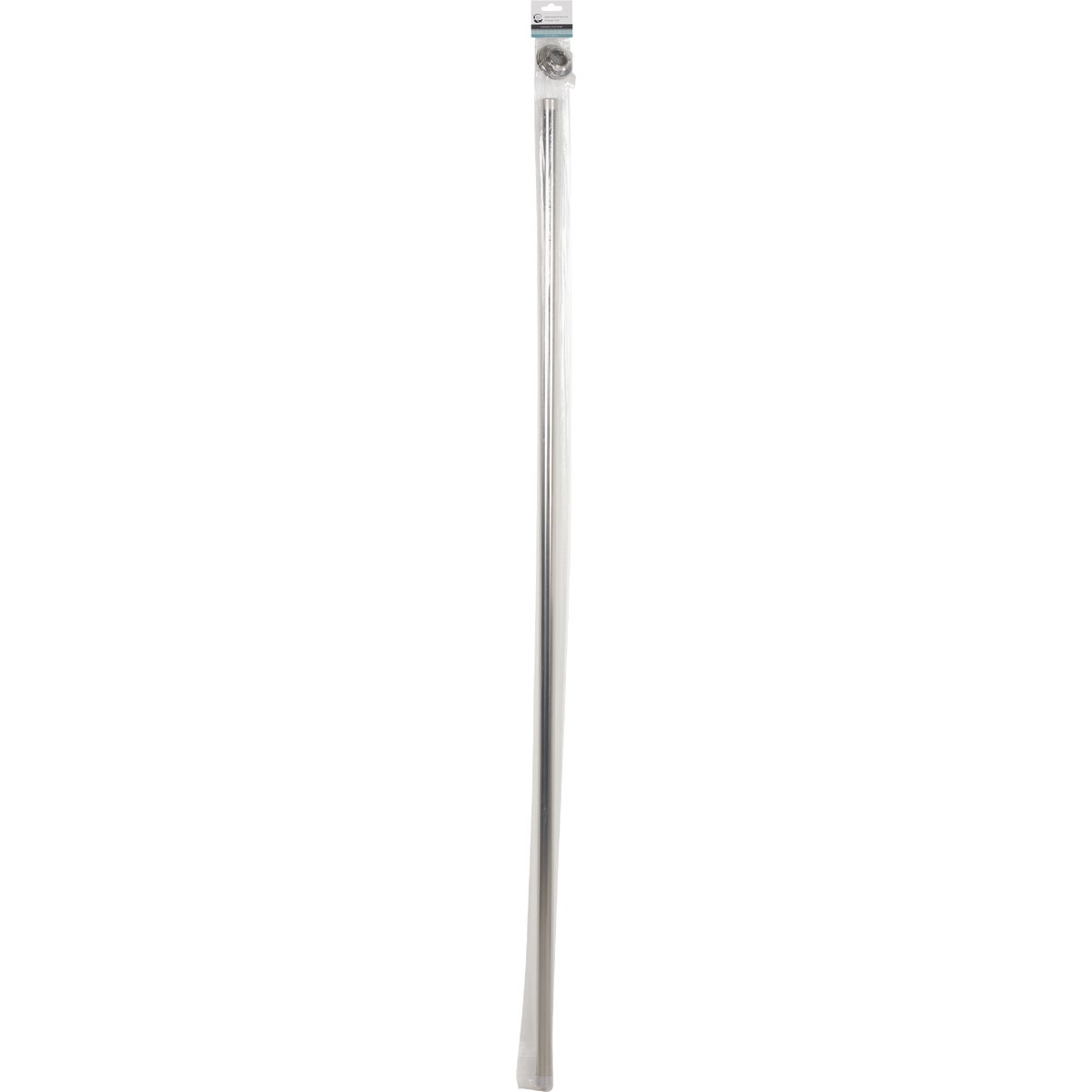 Zenith Zenna Home Straight 60 In. Adjustable Fixed Shower Rod with Flange in Chrome Image 3